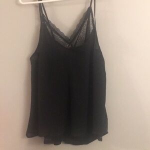 Know one cares lace and sheer tank